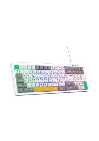 Pure Kablolu Oyuncu Klavyesi Rgb Aydınlatmalı Beyaz/gri