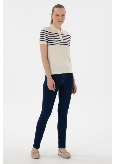 U.S. Polo Assn. Kadın Koyu Mavi Toothpick Fit Jean Pantolon 50307833-DN0023