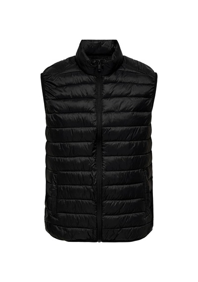 Only & Sons Jack Jones Only&sons Erkek Kolsuz Yelek 22038714 Siyah