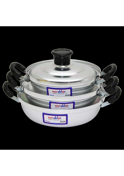 3lü Alüminyum Omlet Set No-18-20-22 5468 Çok Renkli