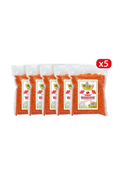 Arpacıoğlu Cilalı Kırmızı Yaprak Mercimek Vakumlu 5 x 1 KG