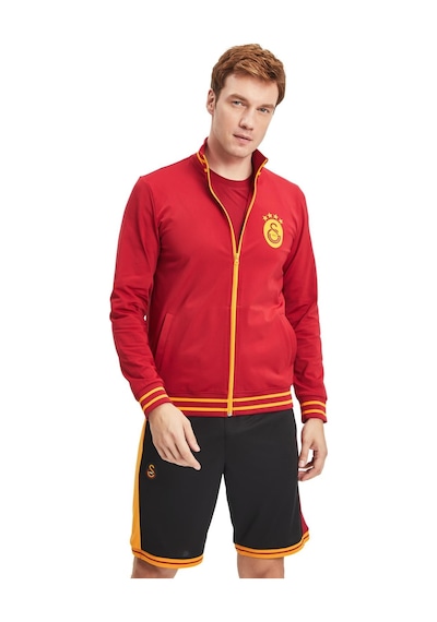 Galatasaray Orijinal Lisanslı Dik Yaka Fermuarlı Erkek Sweat Hediyelik Ahşap Kutulu 094 Kırmızı