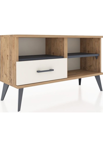 Arges Şifonyer 2 Raflı Tek Çekmeceli 88x30x48 Çam-antrasit/aytaşı Antrasit/aytaşı Arges Şifonyer 2 Raflı Tek Çekmeceli 88x30x48 Çam-antrasit/aytaşı Antrasit/aytaşı