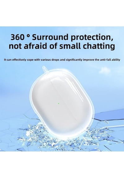 Huawei Freebuds Pro 5 Kılıf Askı Aparatlı Transparan Silikon Şeffaf