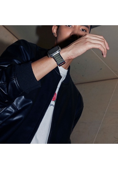 Watch 7 45mm Kordon Skinarma Kobu Hasır Strap Kayış Olive