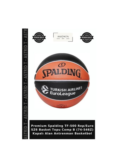 Premium Spalding Tf-500 Rep/euro Sz6 Basket Topu Comp B 74-546z Kapalı Alan Antrenman Basketbol