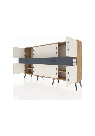 Arges Konsol 4 Raflı 2 Çekmeceli 8 Kapaklı 176x30x99 Çam-aytaşı/a Çam-aytaşı/antrasit Arges Konsol 4 Raflı 2 Çekmeceli 8 Kapaklı 176x30x99 Çam-aytaşı/a Çam-aytaşı/antrasit