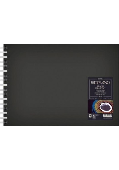 Fabriano Black Drawing Book, Siyah Murillo Karton, 190gr, 21x29,7cm