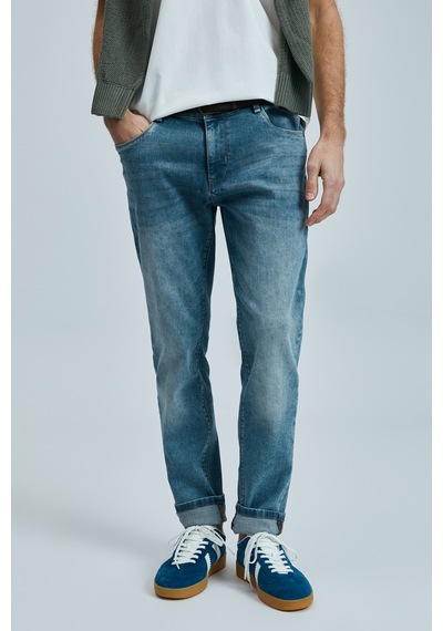 Lufian Nessıo Smart Jean Erkek Pantolon Slim Fit Mavi Mavi 111200191100300 Mavi