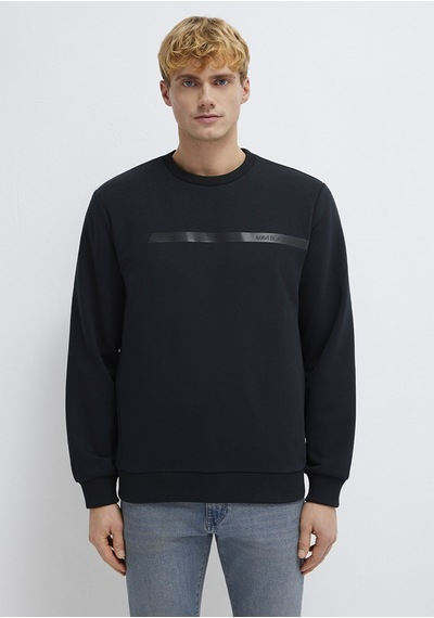 Mavi - Mavi Black Bisiklet Yaka Siyah Sweatshirt 0s10528-900 Siyah