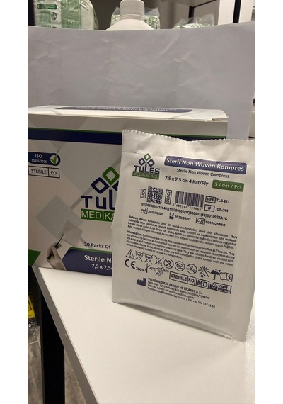 Steril Gazlı Kompres 7.5x7.5 Cm 100'lü