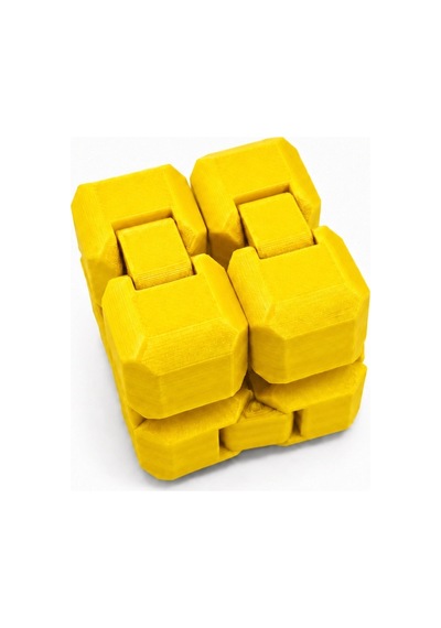 Tek Renk Sonsuzluk Küpü Sarı 40x40mm