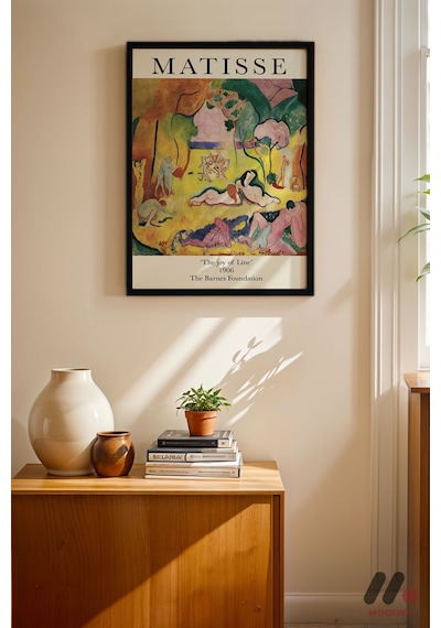 Matisse Joy Of Life, Siyah Çerçeveli Duvar Tablosu - Modern Ev Dekorasyonu