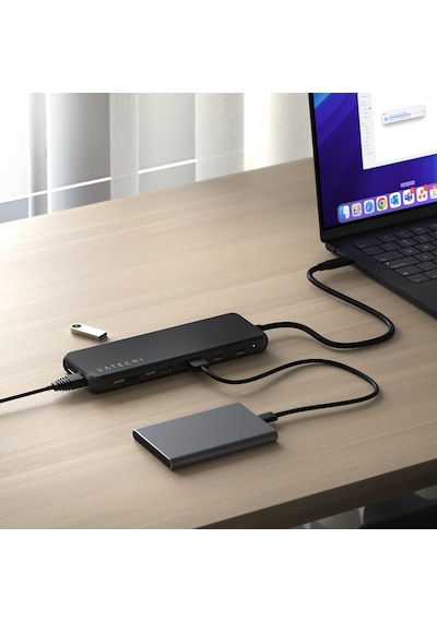 Satechi 13 İn 1 Usb-c Üçlü Ekran Multiport Adaptör Siyah St-p3d13k Satechi 13 İn 1 Usb-c Üçlü Ekran Multiport Adaptör Siyah St-p3d13k
