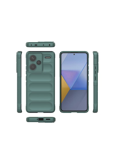 Xiaomi Redmi Note 13 Pro Plus 5g Kılıf Kamera Korumalı Esnek Silikon Parmak Şeritli Pazarplus Kırmızı