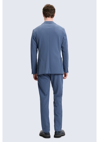 Hatemoğlu İndigo Slim Fit Mono Yaka Casual Takım Elbise Indigo