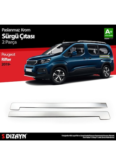 Peugeot Rifter Krom Sürgülü Kapı Çıtası 2019 Üzeri