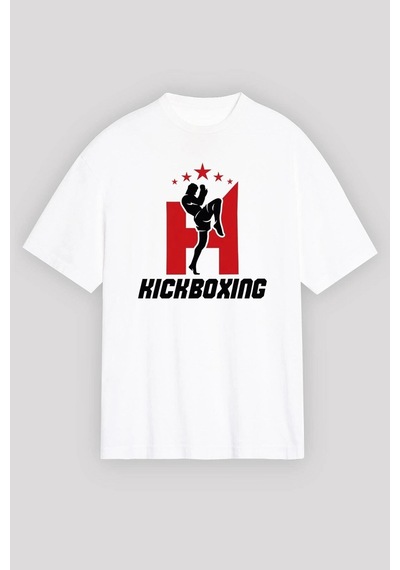 Startmore Adrift Ko Buta Kick Boks Beyaz Unisex Oversize Tişört T-shirt Os7894 Beyaz