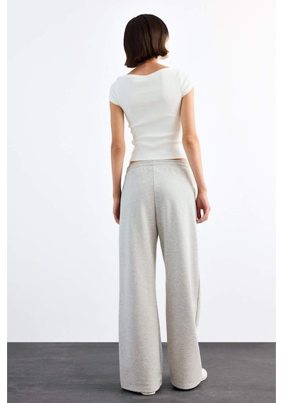Defacto Relax Fit Beli Lastikli Düz Paça Modal Pantolon G1086ax25smgr257 Gri