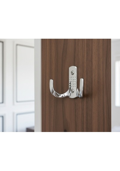 Krom Kaplama 2 Kollu Askı Kapı Arkası Dolap Vestiyer Portmanto Askısı 5 Li Paket Belirtilm Diğer