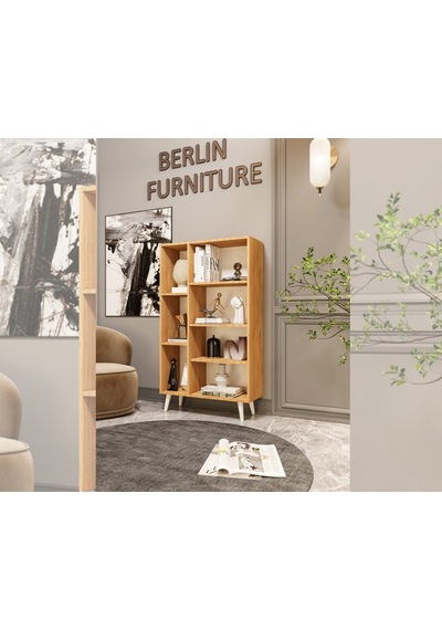 Merlin Mobilya Milano 2 Kapaklı 7 Bölmeli Kitaplık