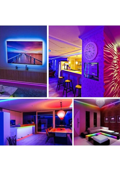 Exeo Wifi Rgb 3 Çipli Şerit Led Işık Silikonlu Su Geçirmez 5 Mt