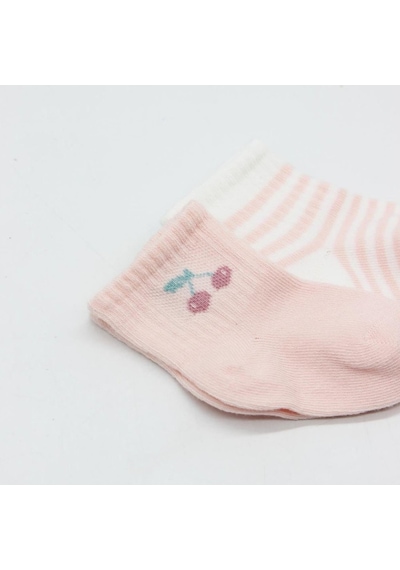 Bistyle 2'li Soket Çorap 10139 Pembe-ekru