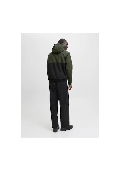 Jack & Jones Jjerush Hood Bomber Noos Siyah-yeşil Erkek Mont 12200208