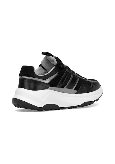 Lufian 112230235 Eduard Erkek Hakiki Deri Klasik Sneaker Siyah Siyah