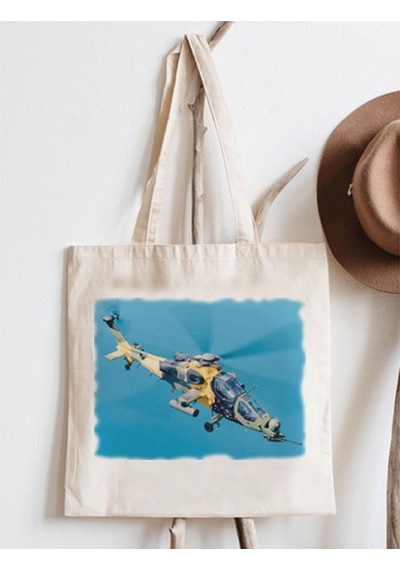 Anahtarlık Sepeti Bez Çanta - Atak Helikopter