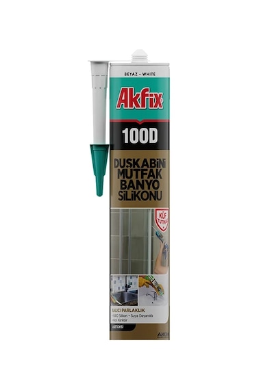 Akfix 100d Duş Kabini Mutfak Banyo Silikonu 280ml Beyaz