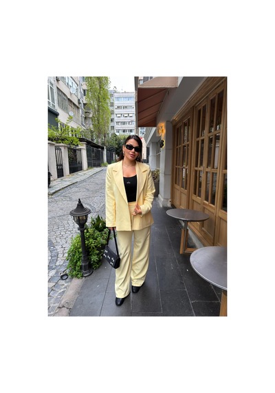 Gigi Wardrobe Limoncello Blazer Takım Sarı Sarı