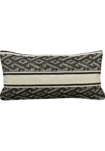 Zehra Abla Halı Yeni El Dokuma Dekoratif Lumbar Kilim Kırlent Yastık Kılıfı 6630 Çok Renkli