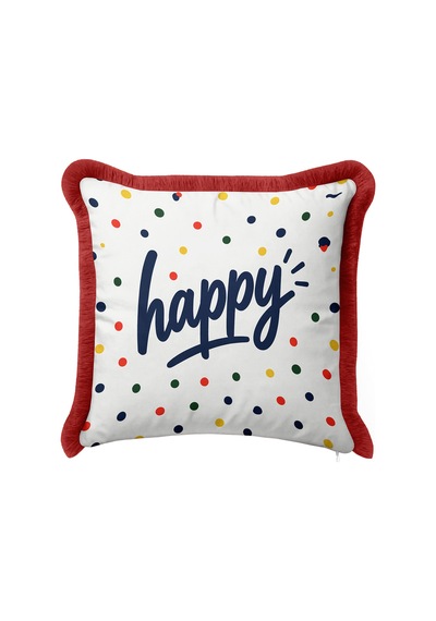 Happy Puantiyeli Konfeti Saçaklı Yastık Kılıfı - Neşeli Çocuk Odası Kırmızı Püsküllü Kırlent Kılıfı Serin Esinti Nova Happy Puantiyeli Konfeti Saçaklı Yastık Kılıfı - Neşeli Çocuk Odası Kırmızı Püsküllü Kırlent Kılıfı Serin Esinti Nova