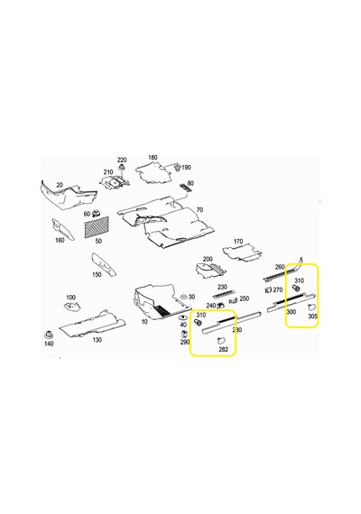 MERCEDES BENZ ÇITA ÇAMURLUK SİNYAL KAPI EŞİĞİ KLİPS  HSK5076