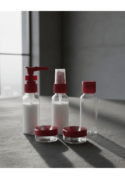 Zero Land 5 - 577 - Parça Seyahat Dolum Şişesi Seti 30 Ml - Ilkestor - Hafif Tasarım Şeffaf