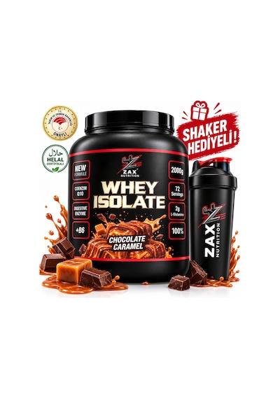 Whey Isolate 2000 Gr Caramel Aromalı Shaker  Karamel