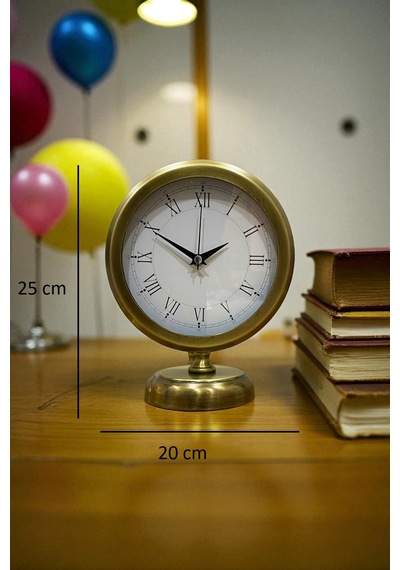 River World Masa Saati Eskitme Metal 25 Cm X 20 Cm Retro Eskitme Çok Renkli