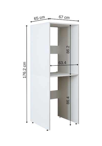 Roomart Banyo Çamaşır ve Kurutma Makinesi Dolabı Beyaz