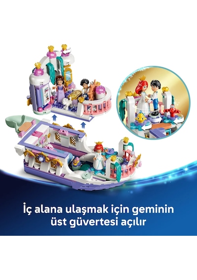 LEGO® ǀ Disney Princess Ariel’in Kraliyet Düğün Gemisi 43299 - 6 Yaş ve Üzeri Çocuklar İçin Yaratıcı Oyuncak Yapım Seti (519 Parça)