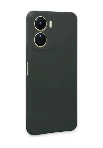 Vivo Y16 Kılıf First Silikon - Koyu Yeşil 0.2M-Çok Renkli