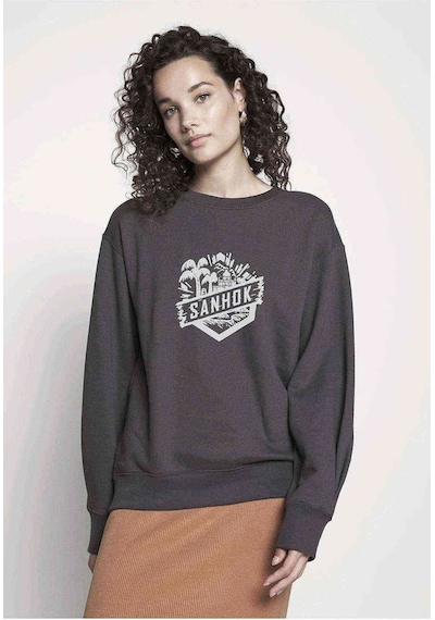 Pubg Sanhok Siyah Baskılı Füme Antrasit Kadın Sweatshirt