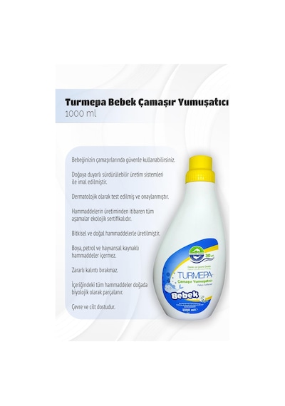 Turmepa Baby Çamaşır Yumuşatıcı 1000 Ml X 3 Ve Rosie Pamuk