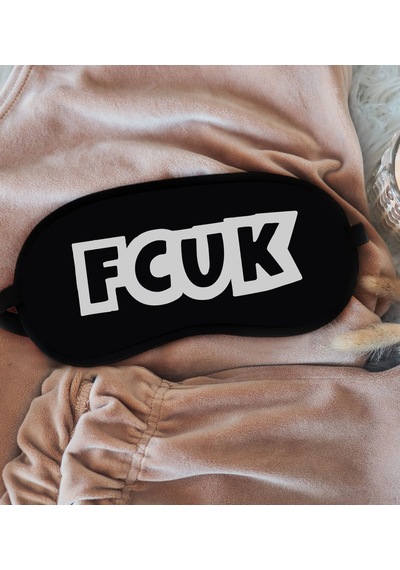 Bk Gift Fcuk Tasarımlı Uyku Göz Bandı, Arkadaşa Hediye, Doğum Günü Hediyesi, Uyku Bandı-1 Sarı