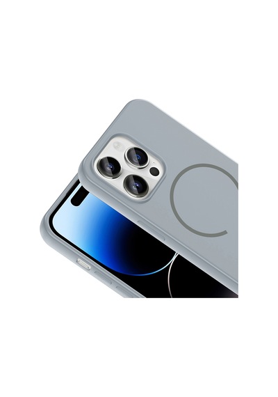 Apple iPhone Uyumlu 14 Pro Max Kılıf Magsafe Destekli Kamera Korumalı Yumuşak Silikon Pazarplus Mürdüm