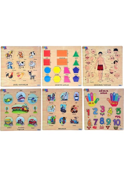 Cc Oyuncak Memo 32X32 Eğitici Şekiller - 6 Assorti