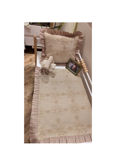 Bahar Bebek Nevresim Takımı Vizon Renk - 100 X 150 Kahverengi