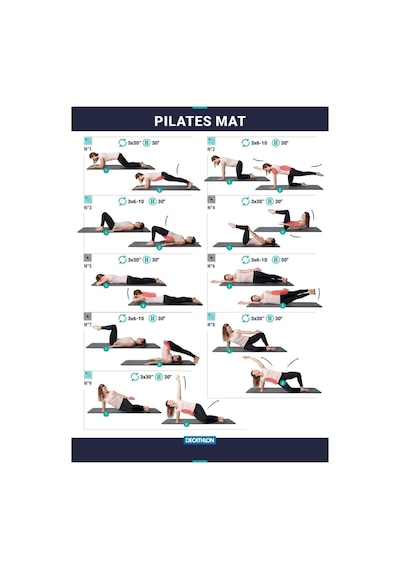 Domyos Pilates Matı - 180 Cm X 63 Cm X 15 Mm - Koyu Yeşil - 500 Lacivert