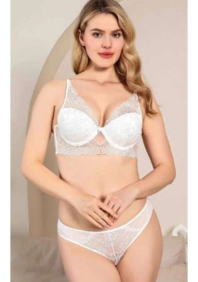Kocabey 4358 Sütyen Külot Takım Ekru