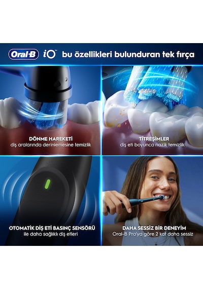 Oral-b İo2 Şarjlı/elektrikli Diş Fırçası, 2'li Set, Siyah & Orman Yeşili, 2 Fırça Başlığı, Seyahat Kabı